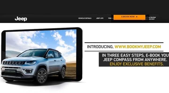 'Book My Jeep' - FCA India Launches a 'Touch-free' Online Retail Experience for Jeep Cars