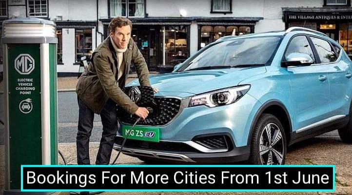 MG Brings ZS EV To 6 More Cities - New Bookings To Open From June 1