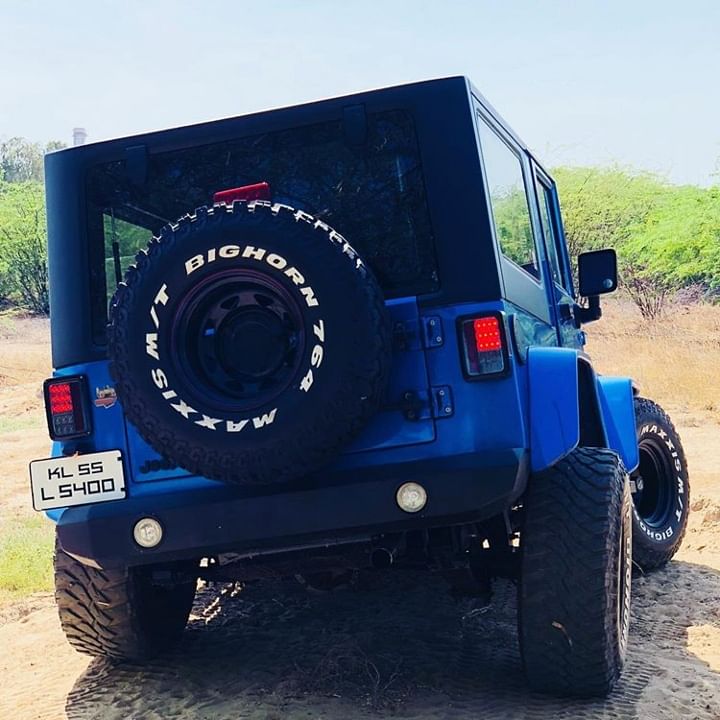 This Blue Paintjob On Modified Mahindra Thar Just Looks Fantastic