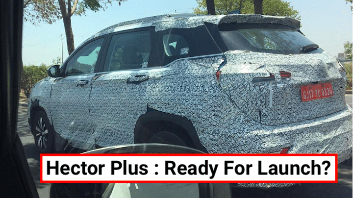 2020 MG Hector Plus Spied With Camouflage; Launch soon?