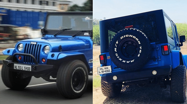 This Blue Paintjob On Modified Mahindra Thar Just Looks Fantastic