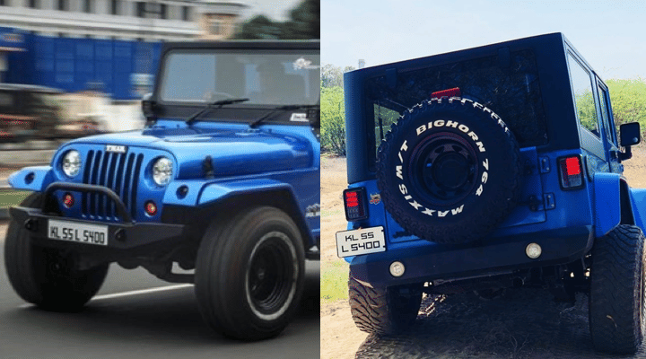 This Blue Paintjob On Modified Mahindra Thar Just Looks Fantastic This Blue Paintjob On Modified Mahindra Thar Just Looks Fantastic