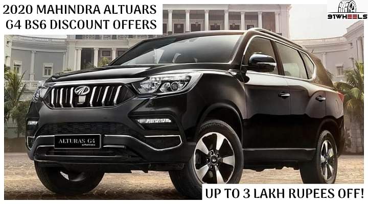 2020 Mahindra Alturas G4 BS6 Discount As High As Rs 3 Lakh For May 2020