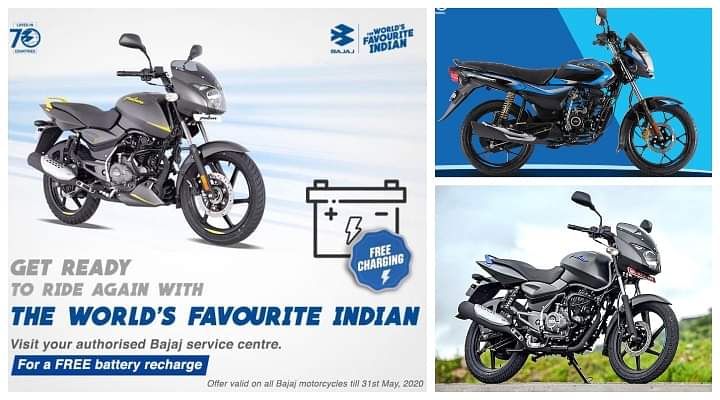 Bajaj Auto Initiates Free Battery Recharge Offer and Extends Warranty - Details