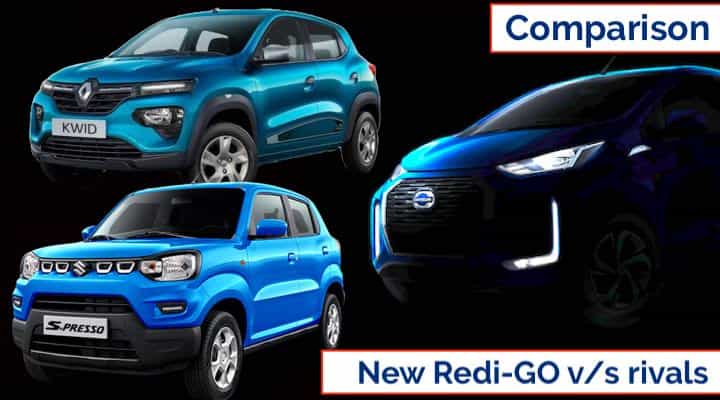 Datsun Redi-go Vs Renault Kwid Vs Suzuki Spresso: Spec Comparison Datsun Redi-go Vs Renault Kwid Vs Suzuki Spresso: Spec Comparison