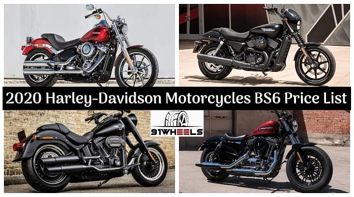 2020 Harley-Davidson Motorcycles BS6 Range Prices Out, Starts at Rs 5.34 Lakhs