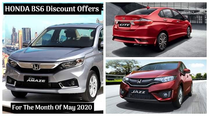 Honda BS6 Cars Discount Offers For May 2020 - Amaze and City Gets Huge Discount