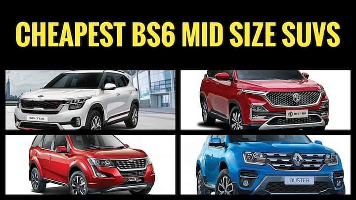 Cheapest BS6 Mid-Size SUVs - From Tata Harrier To Jeep Compass