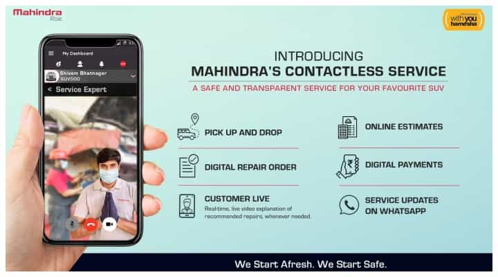 Mahindra Introduces Safe, Contactless Digitized Service Experience With 'With You Hamesha' App Mahindra Introduces Safe, Contactless Digitized Service Experience With 'With You Hamesha' App