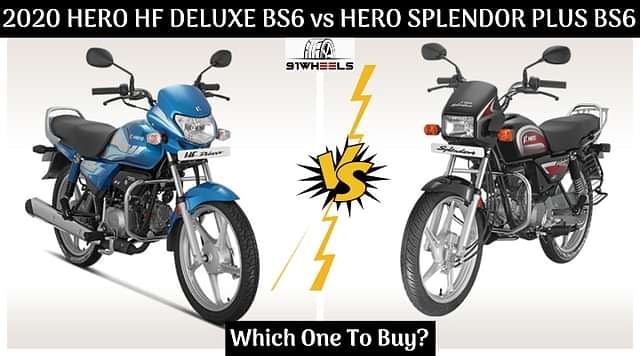 2020 Hero HF Deluxe BS6 vs Hero Splendor Plus BS6 - Spec Comparison: Which One To Buy?