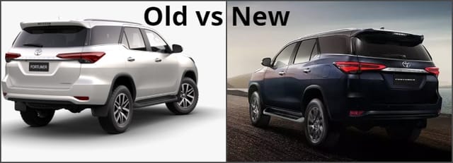 2020 Toyota Fortuner vs Old Fortuner Image