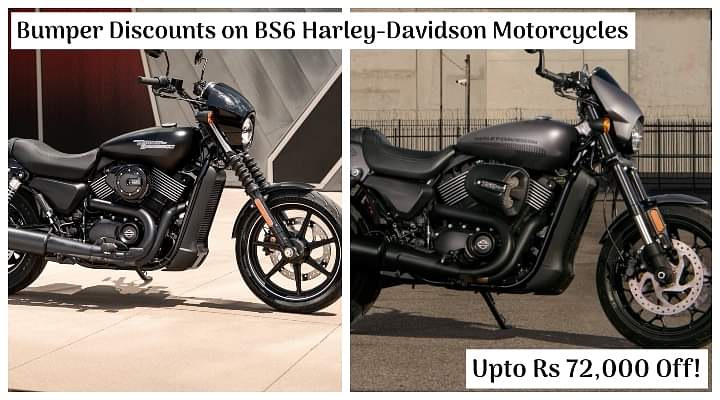 2020 Harley-Davidson Street 750 and Street Rod BS6 Gets Bumper Discounts; Upto Rs 72,000 Off!