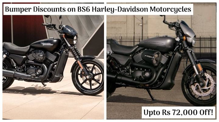 2020 Harley-Davidson Street 750 and Street Rod BS6 Gets Bumper Discounts; Upto Rs 72,000 Off!