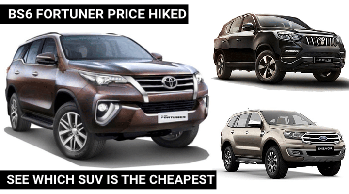 2020 Toyota Fortuner BS6 Price Hiked, See Comparison With Rivals