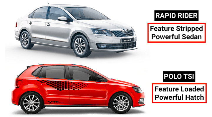 Skoda Rapid Rider Vs VW Polo TSI: Spec Comparison