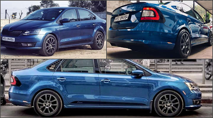 This Modified Skoda Rapid Diesel A.K.A Blue Lagoon Makes 130 Bhp