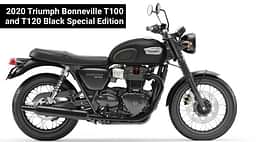 2020 Triumph Bonneville T100 and T120 Black Special Edition To be Launched on 12 June