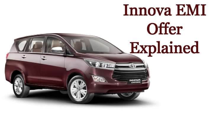 Toyota Innova EMI Offer Explained