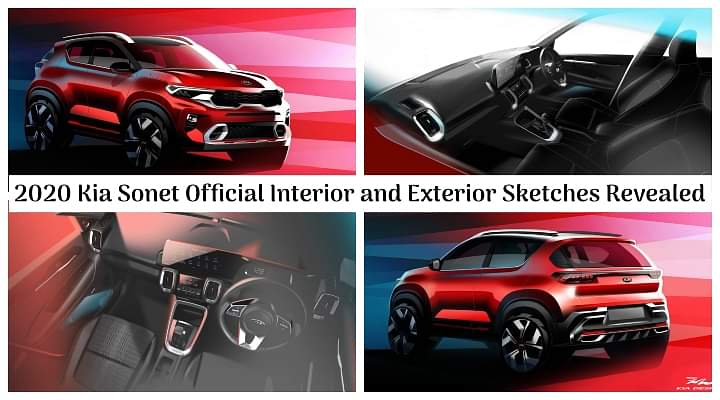 2020 Kia Sonet Official Interior and Exterior Sketches Revealed - World Premiere On August 7!