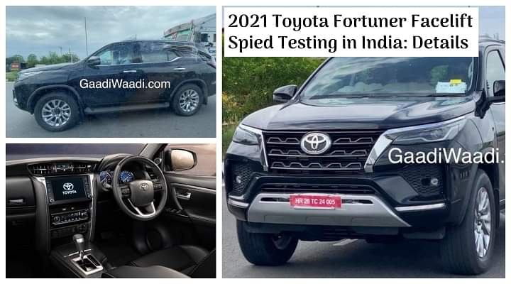 2021 Toyota Fortuner Facelift Spied Testing in India for the First Time - All Details