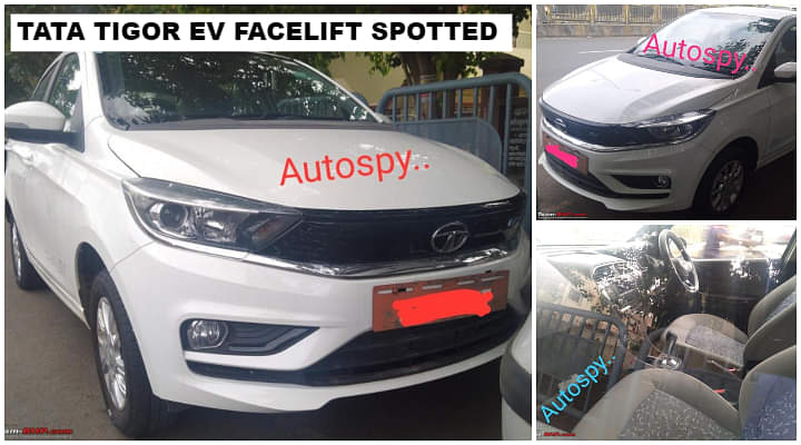 Tata Tigor EV Facelift Spied Undisguised - May Get Launched Soon!