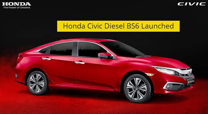 Honda Civic BS6 Diesel Launched At Rs 20.75 Lakh; Makes 118 bhp