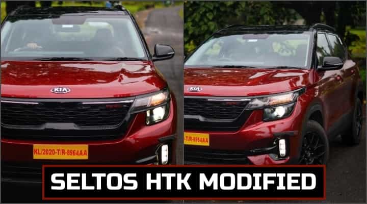Kia Seltos HTK Gets GT Line Grille, Fog Lights And Blacked Out Treatment Kia Seltos HTK Gets GT Line Grille, Fog Lights And Blacked Out Treatment