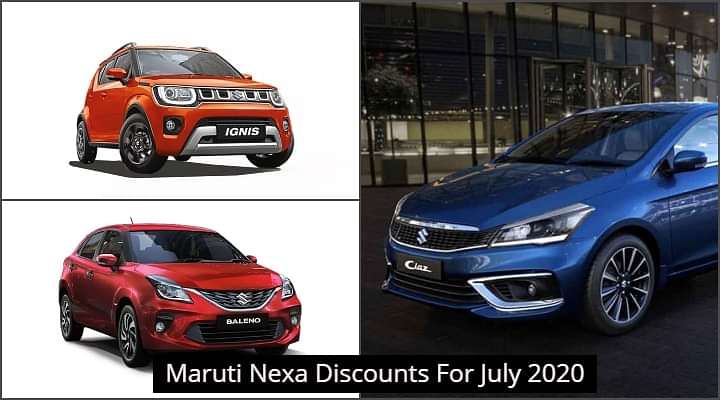 Maruti Nexa July 2020 Discount Offers - All Details