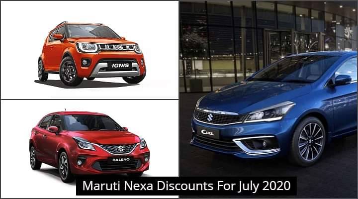 Maruti Nexa July 2020 Discount Offers - All Details Maruti Nexa July 2020 Discount Offers - All Details