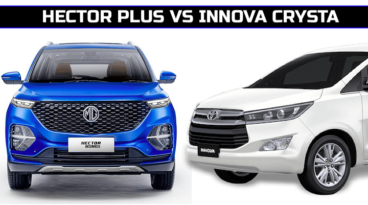 MG Hector Plus Vs Toyota Innova Crysta - Spec Comparison