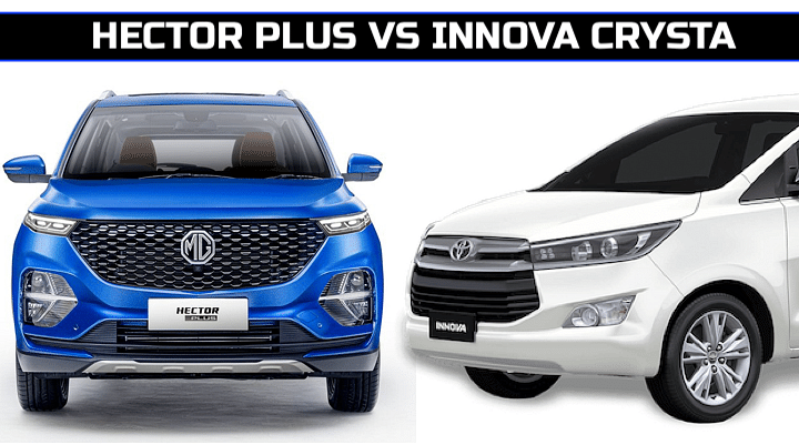 MG Hector Plus Vs Toyota Innova Crysta - Spec Comparison
