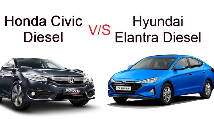 Honda Civic BS6 Diesel Vs Hyundai Elantra Diesel BS6 Comparison