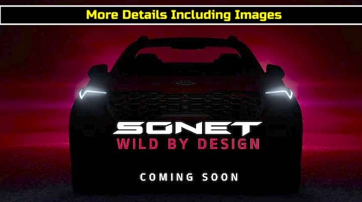 Kia Sonet Official Rendering Out In Red Colour - Will Get iMT Gearbox