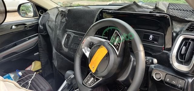 kia sonet interior spied