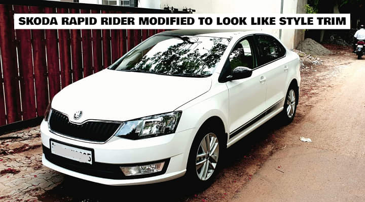 Skoda Rapid Rider Modified to Style Variant - Details