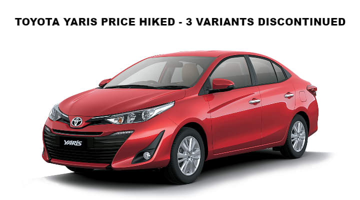 Toyota Yaris Price Hiked and Some Variants Discontinued