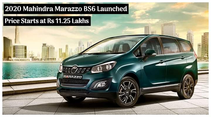 2020 Mahindra Marazzo BS6 Price Starts at Rs 11.25 Lakhs - All Details