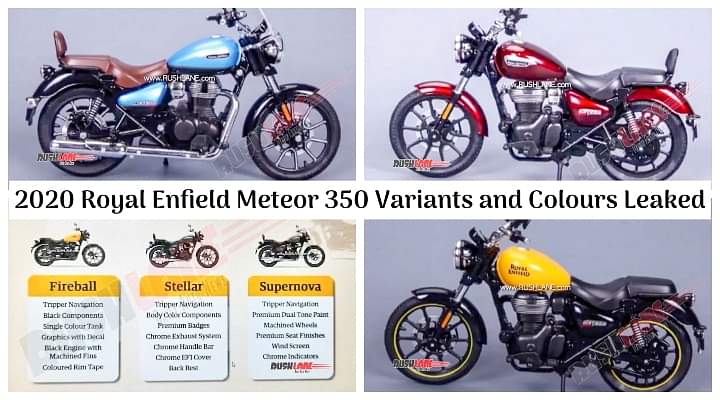 2020 Royal Enfield Meteor 350 Variants and Features Leaked - All Details