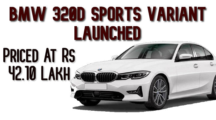 Bmw 3d Sport Variant Launched Priced At Rs 42 10 Lakh