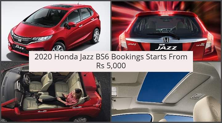 BS6 Honda Jazz Bookings Start From Rs 5,000 - Get's A Sunroof Now