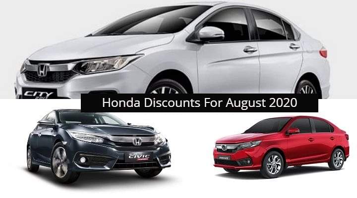 Honda Is Offering Discounts Of Up To Rs 2.5 Lakh In August 2020