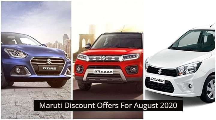 Maruti Is Offering Discounts Up To Rs 55,000 For August 2020 - Details