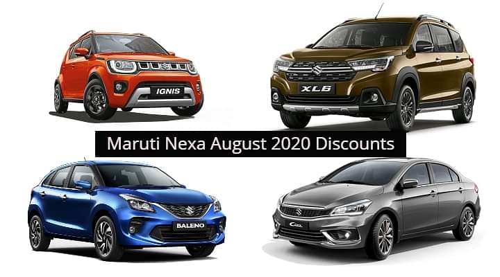 Maruti Nexa Discounts For August 2020 - All Details