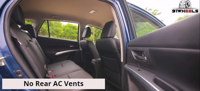 2020 Maruti S-Cross BS6 No rear AC Vents