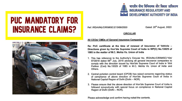 PUC Certificate For Insurance Renewals Mandatory Now- Mandatory for Insurance Claims? PUC Certificate For Insurance Renewals Mandatory Now- Mandatory for Insurance Claims?