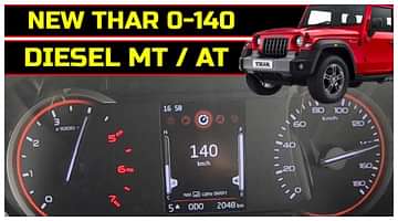 2020 Mahindra Thar 0-100 kmph Acceleration Test; Diesel MT and AT [Video]