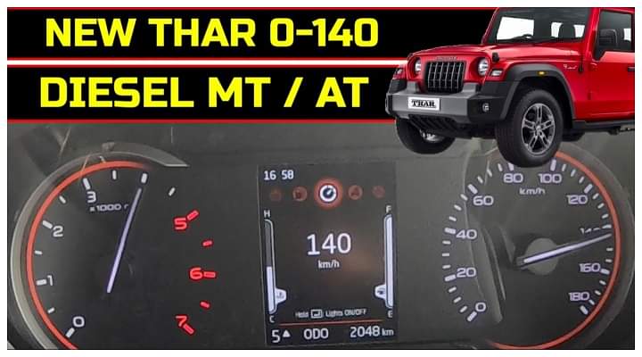 2020 Mahindra Thar 0-100 kmph Acceleration Test; Diesel MT and AT [Video]