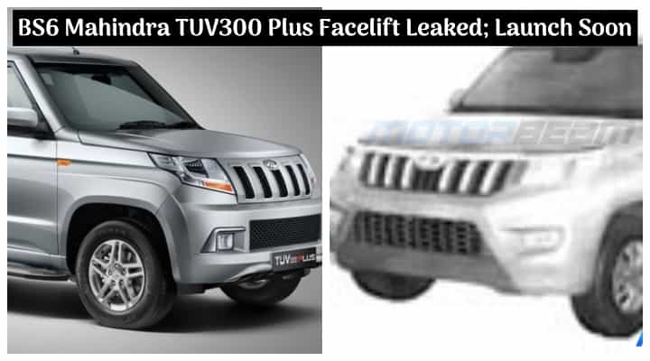 BS6 Mahindra TUV300 Plus Facelift Leaked; Launch Soon BS6 Mahindra TUV300 Plus Facelift Leaked; Launch Soon