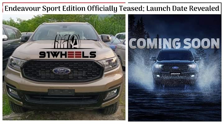 New Ford Endeavour Sport Edition Officially Teased; Launch Date Revealed