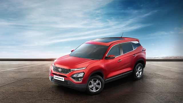 Tata Harrier XT+ Automatic Front Side Profile Top View